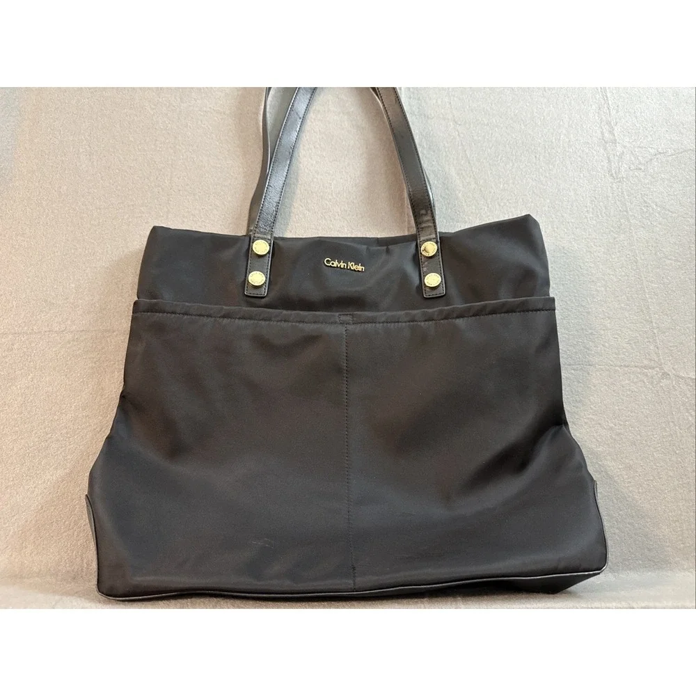 Calvin Klein Nylon Black Tote Everyday Essential Travel / Office / Large Bag